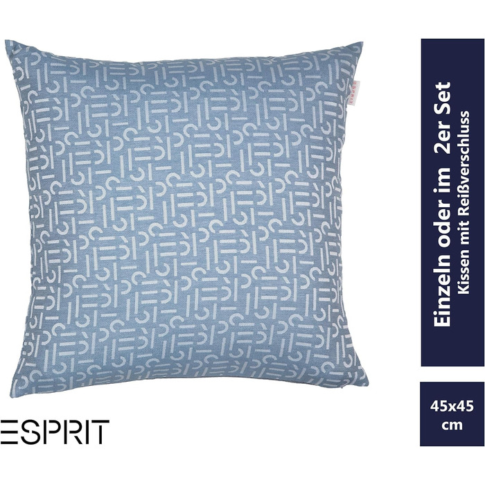 Набір декоративних чохлів для подушок ESPRIT Scatter, 2 шт. (45x45, Aqua)