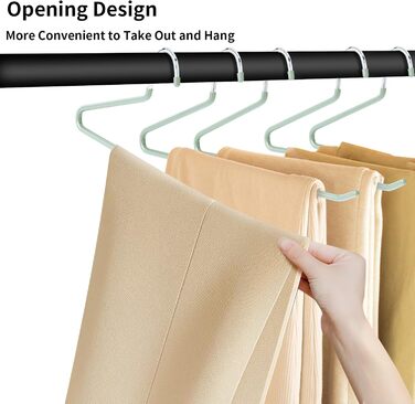 Металеві вішалки для штанів AIY05B (зелені, 20 шт.) - зручні та компактні