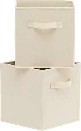 Складний ящик для зберігання у формі куба, 6 шт., бежевий