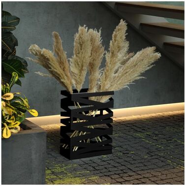 Підставка для парасоль підставка 'Maxi' з металу з піддоном для збору води та гачками - Економна 34x14x46 см - Елегантний чорний колір - Ідеальна для декорування прихожого та входу