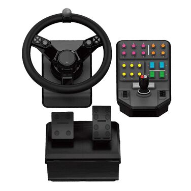 Джойстик Logitech G Saitek Farm Sim Controller для Farming Simulator: кермо, педалі, 38+ кнопок, USB, PC/Mac - Чорний