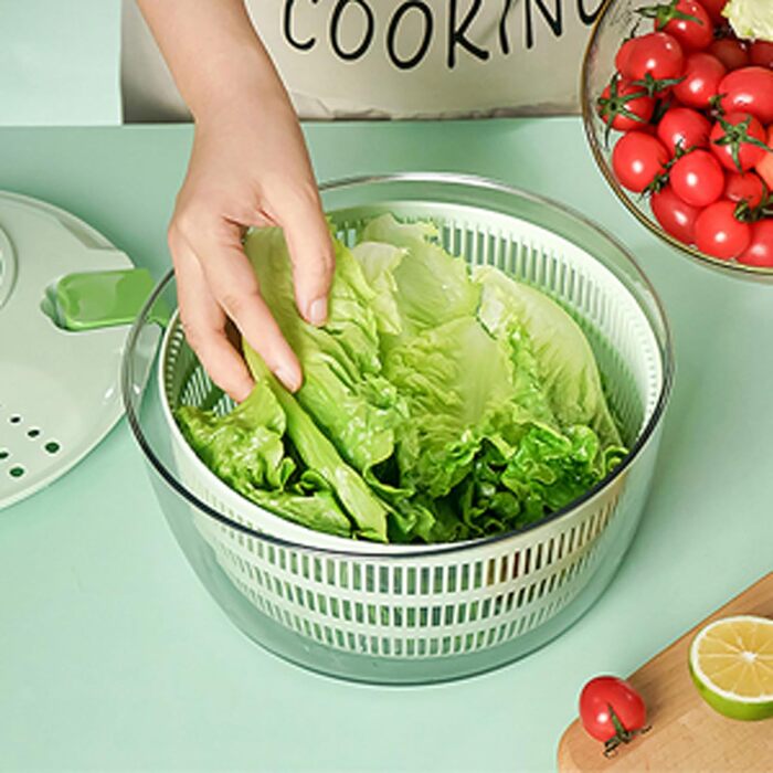 YeRan Салатниця-швидкосушарка з контейнером для зберігання, для холодильника, обіду – ефективне сушіння та консервування овочів та фруктів, легка у використанні