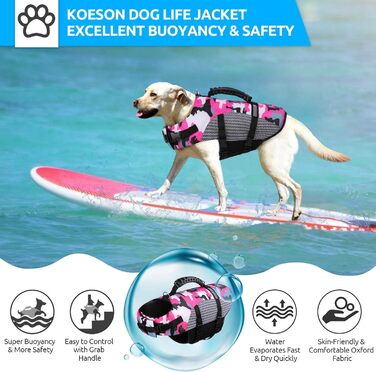 Рятувальний жилет для собак KOESON XS Pink
