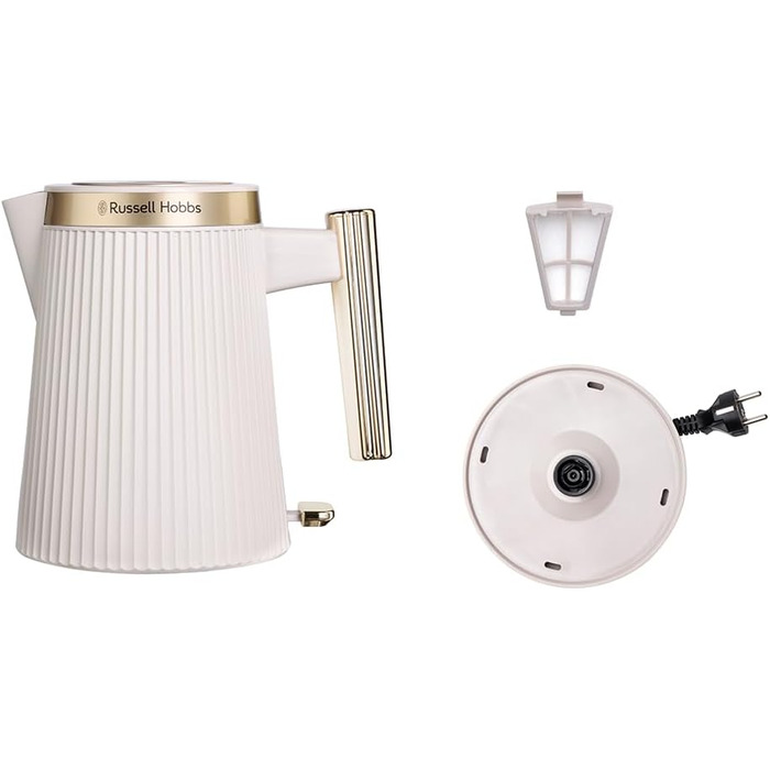 Електричний чайник Russell Hobbs Brontë Stone 1.7L, 2400W з матовим дизайном та золотистими акцентами