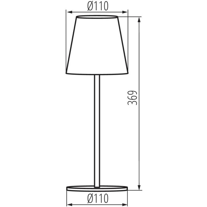 Світлодіодна акумуляторна настільна лампа Red Dimmable IP54 - Акумуляторна настільна лампа 3000K, 369 мм, одна упаковка