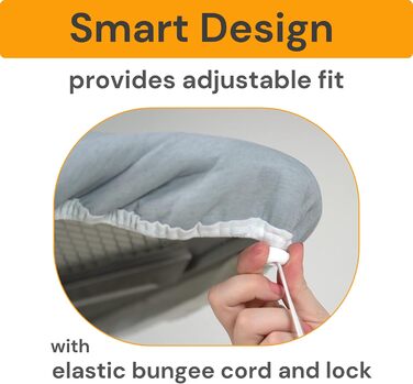 SAVUK Глянцевий чохол та підкладка для прасувальної дошки з силіконовим покриттям, 4 шари, 38.1 x 137.2 см, посилена підкладка, з терморефлексним покриттям, еластичний край