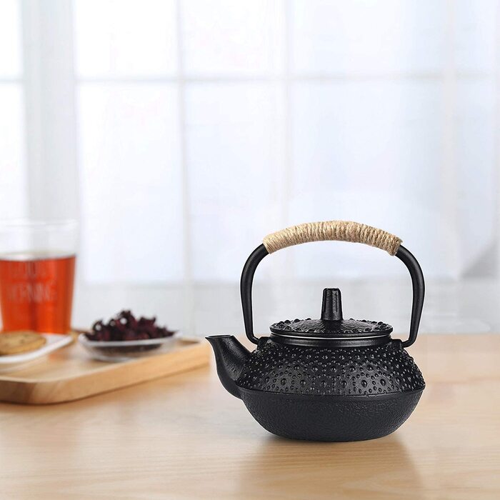 Чайник Webao з чавуну, японський чайник Tetsubin, чайник з ситечком з нержавіючої сталі (300 мл)