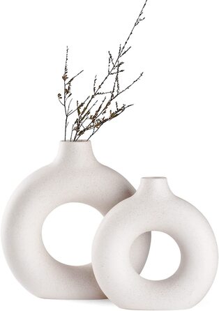 Набір керамічних ваз Sawoake 2 шт білі