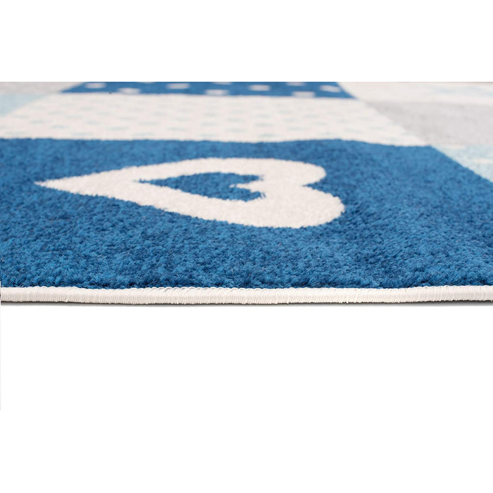 Килими Carpeto, килим для дитячої кімнати для хлопчиків і дівчаток - дитячий килим для ігрової кімнати для підлітків-багато кольорів і розмірів, пастельні тони (180 х 260 см, бірюзово-синій темно-синій)