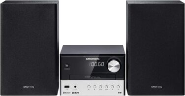 Мікросистема Grundig CMS 1050 DAB BT, CD/MP3, USB, чорний/сріблястий, 30 Вт RMS, ексклюзив Domopolis