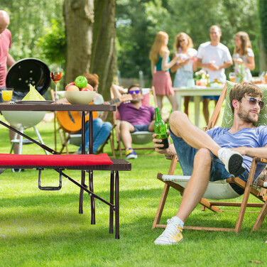 Розкладний садовий стіл Relaxdays з дерева