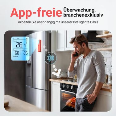 ThermoMaven P2 Розумний термометр для м'яса з Bluetooth 5.3, 6 датчиків, Wi-Fi моніторинг, водонепроникний IPX8, для гриля, духовки, кухні, фритюрниці (1 зонд)