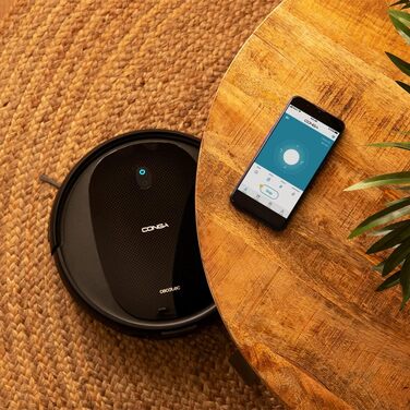 Пылесос робот Cecotec Conga Perfect & Clean Connected Titanium, 2100 Pa, 160 хв, 10 режимів, Jalisco, App, Чорний