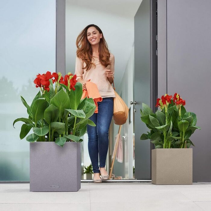 Горщик LECHUZA CUBE Color Triple Sandbraun (40x14x13,5 см)