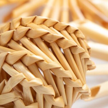 Набір з 69 солом'яних зірок COM-FOUR для ялинки, підвіски з соломи, верхівка, новорічний декор 3-17 см