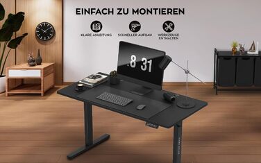 Стіл письмовий регульований по висоті MARK ADLER Leader 7.4 White, 140x70 см, білий, з пам'яттю, сенсорним керуванням, кабелепроводом, тримачем для навушників та напоїв