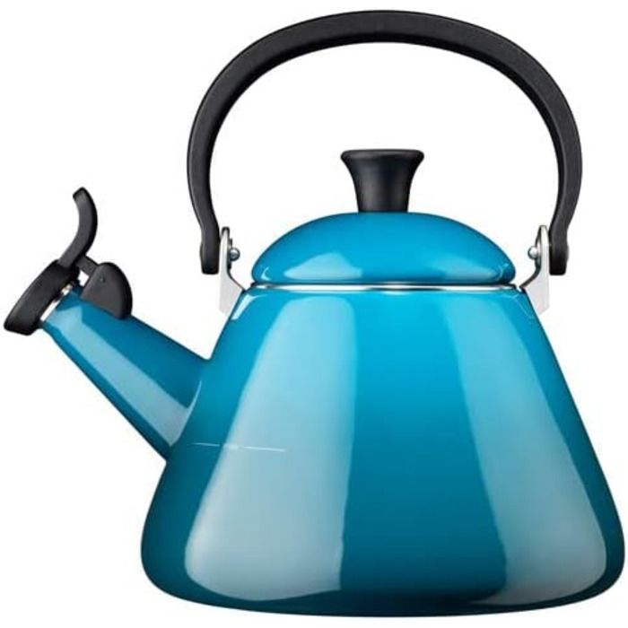 Чайник Le Creuset Kone з свистком, емальований сталь, 1.6 л, Deep Teal (Світло-бірюзовий)