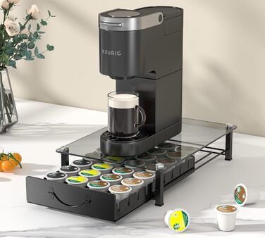 Тримач для капсул Vertuo та Nespresso: органайзер на 90 капсул, сірий метал, для кухні