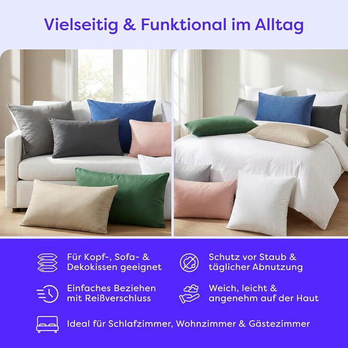 Комплект постільної білизни Wolkenfeld 135x200 см - сірий (світло-сірий/темно-сірий), м'який, не потребує прасування, сертифікат ÖKO-TEX, мікрофібра (1x 135x200 + 1x 80x80)