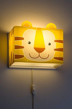 Дитячий настінний світильник Dalber із зображенням тигреня