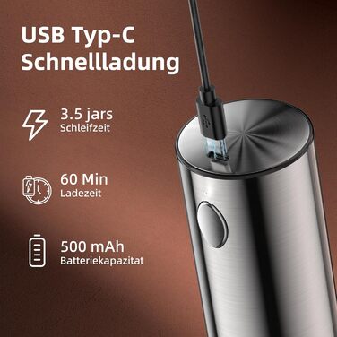 Електричні соляні та перечні млини WONMAKE з регульованим керамічним жорном, USB-зарядка, LED-підсвічуванням, великим об'ємом, з нержавіючої сталі