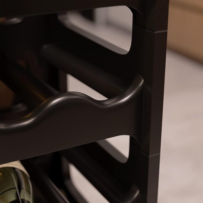 Стеллаж для вина ARTECSIS на 24 пляшки, пластиковий, для ресторанів, модульний, чорний