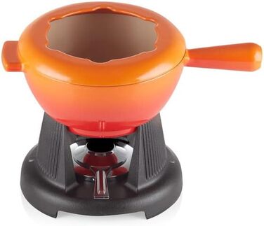 Набір для фондю Le Creuset з чавуну, 2,0 л, включає 6 виделок, кришку-розсіювач, підставка, 60020000602460 (Колір: Офенрот)