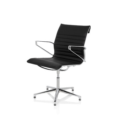 Крісло для конференцій / Крісло для відвідувачів PARIBA V IV Leather Black HJH OFFICE