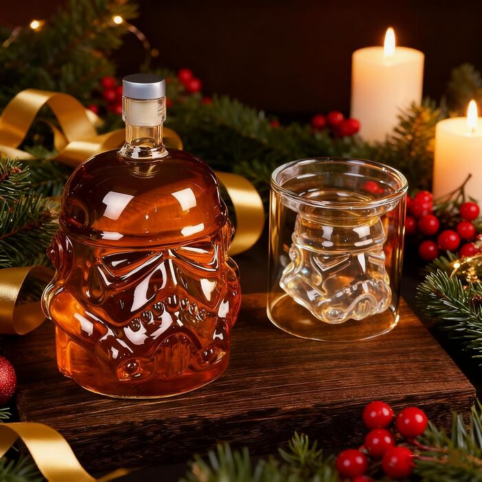 Набір віскі: декантик 750 мл, 2 келихи, для бурбону, скотчу, ірландського віскі, бренді