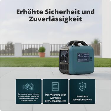 Інверторний генератор K&S Könner&Söhnen KS 1900i S, 2.0 кВт, з USB, мідна обмотка, для резервного живлення