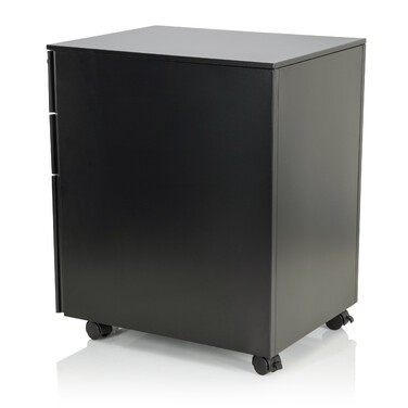 Контейнер на колесах COLOR OS I, метал, чорний колір з кодовим замком, hjh OFFICE