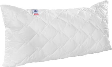 Подушка-ірисетка Lara з тонкої бавовни тонкої перкалі, можна прати при 95 градусах, в т.ч. сумка для зберігання, 40 х 80 см, біла (в упаковці )