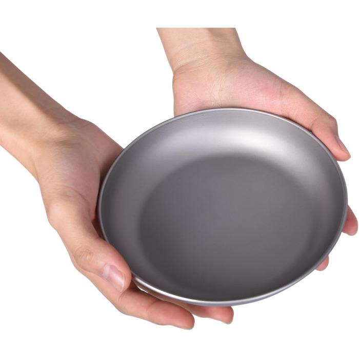 Тарілка для кемпінгу iBasingo Titan Teller 18.5 см: міцна, легка, з нержавіючої сталі, для пікніка та приготування їжі