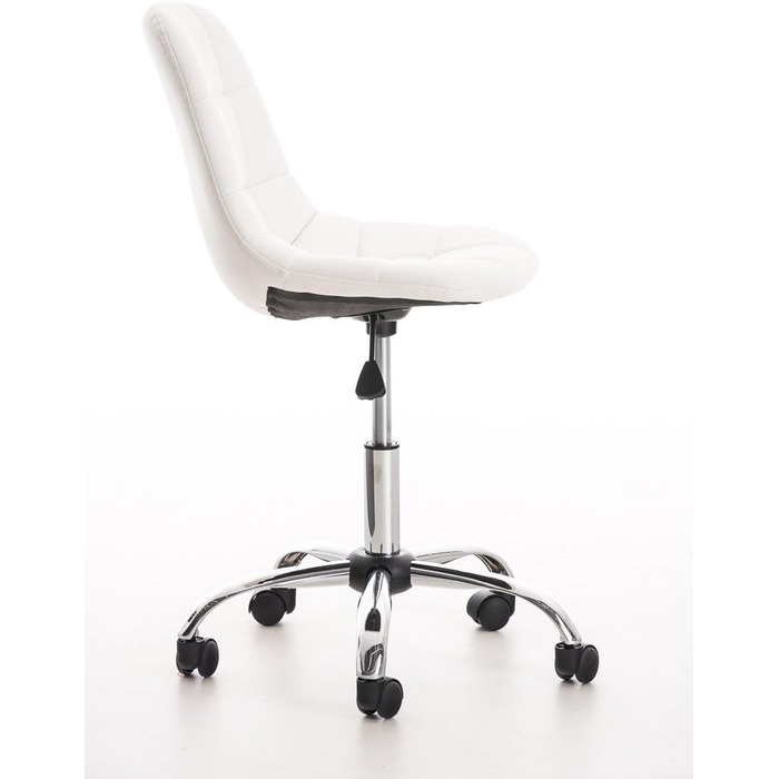 Офісне крісло CLP Emil - регульована висота, поворотний, з штучною шкірою, білий колір