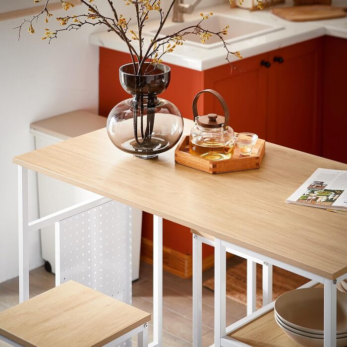 Набір барних меблів SoBuy: стіл та 2 стільці для балкона/вітальні (OGT51-WN)