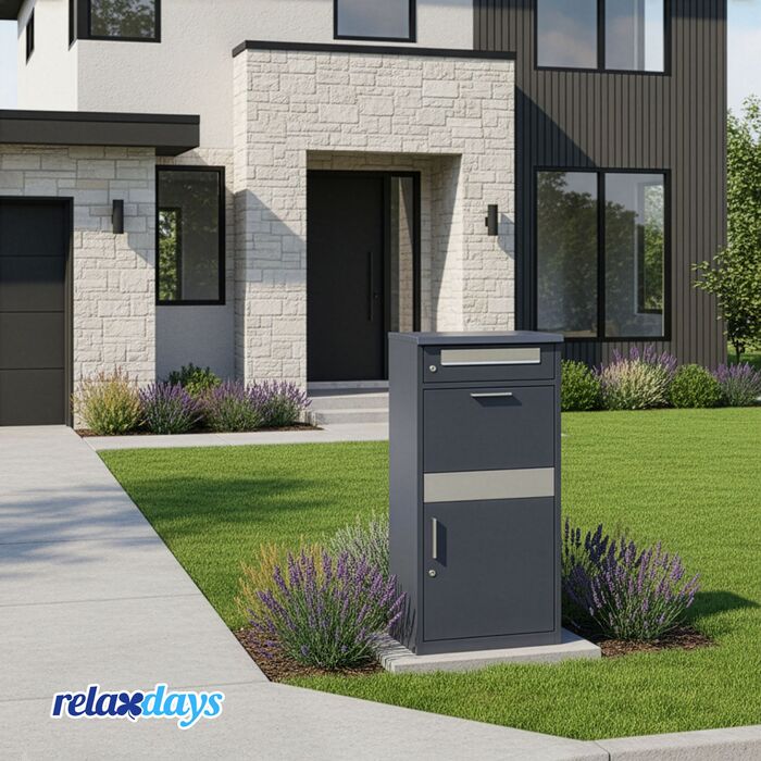 Скринька для листів Relaxdays з відділенням для пакунків