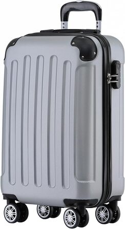 Валіза BEIBYE Twin Wheels Hardcase, XL-L-M, 14 кольорів, сріблястий, ручна поклажа (55см)