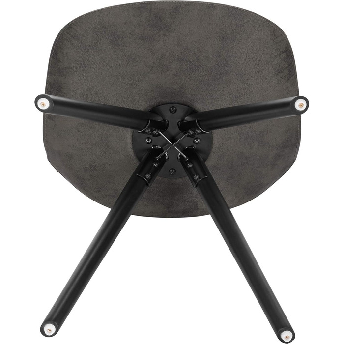 Стільці для їдальні WOLTU, кухонні стільці, скандинавський дизайн, стільці для туалетного столика, крісла для відпочинку, м'які стільці, ретро дизайн, сіре забарвлення, комплект з 2 шт.