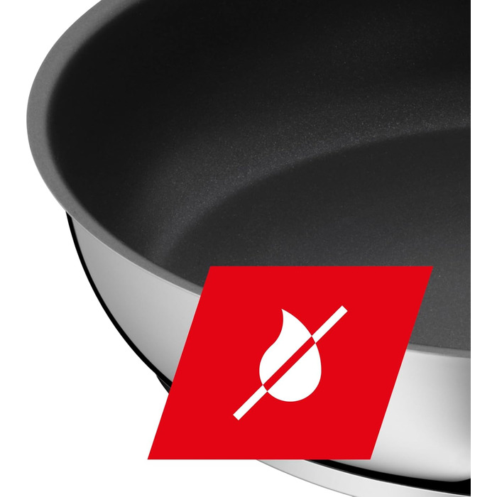 Сковорода Silit Calabria 24 см з індукційним покриттям, нержавіюча сталь, з нержавіючою ручкою, для духовки, для щадного смаження