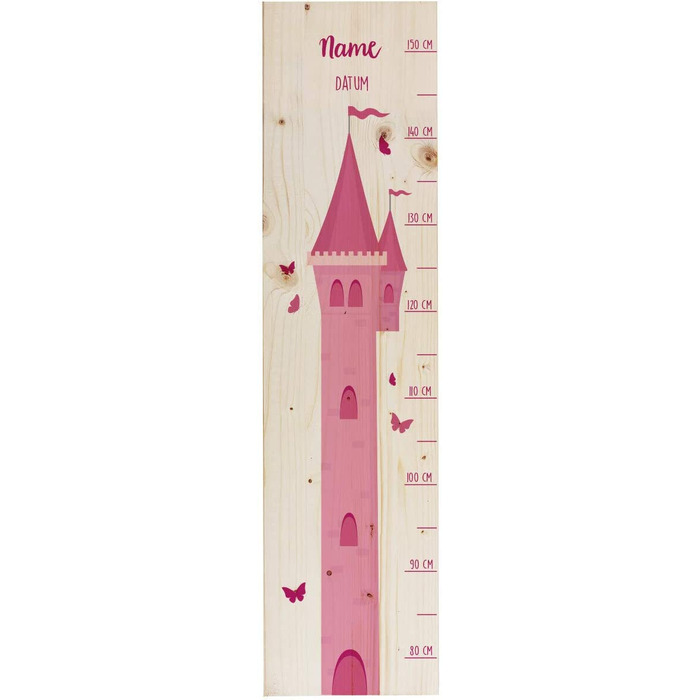Планка Striefchen для дітей з дерев'яними іменами для дитячих кімнат з милими мотивами (планка вежа принцеси)