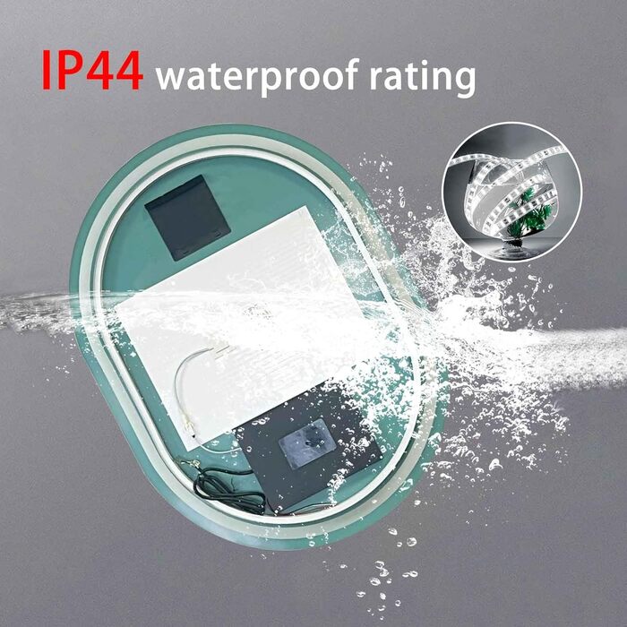 Дзеркало для ванної кімнати Sanitemodar LED 50x70 см з підсвічуванням, антизапар, сенсорне керування