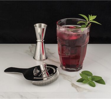Набір для приготування коктейлів HIC Kitchen Bar, нержавіюча сталь 18/8, 530 мл, 3 шт.