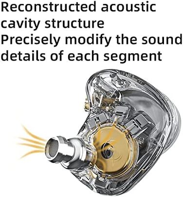 Внутрішньоканальний монітор LINSOUL KZ ZAS 7BA1DD, HiFi Bass, Ігрові навушники, Hybrid IEM, знімний кабель