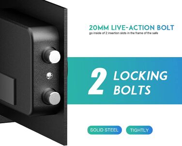 Сейф RPNB Luxus з цифровим замком, 14л - для дому, офісу, готелю, зберігання грошей та коштовностей