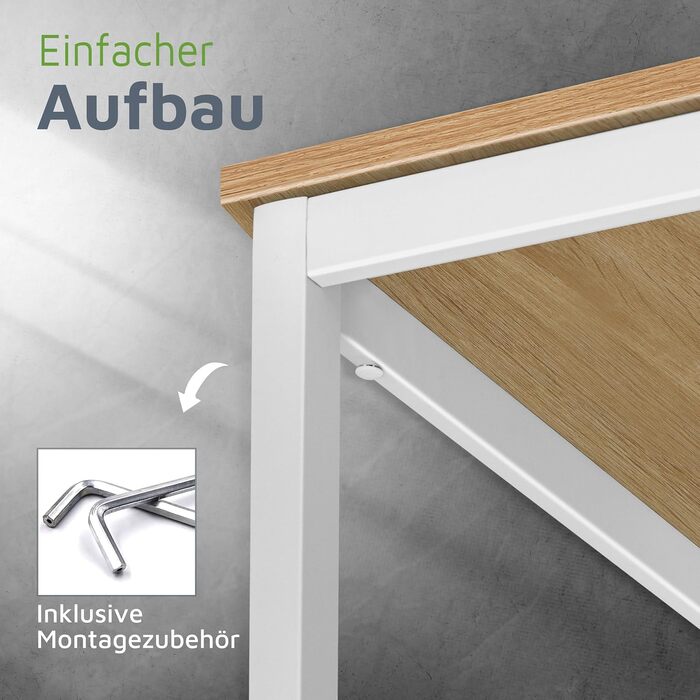 Барний стіл BeFair з дуба та білого кольору, 60x60 см, індустріальний дизайн, металеві ніжки, з підніжкою