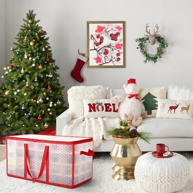 Коробка для зберігання новорічних кулічок, 128 відділень, червона