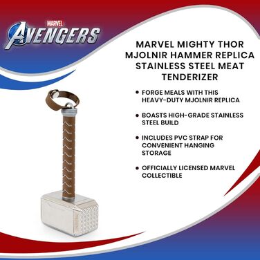 Молот Тор Мьйольнір Marvel - копія з нержавіючої сталі, молоток для м'яса