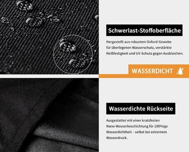 Чохол для парасольки/маркетки Dokon, діаметр до 400 см, водонепроникний, зимовий, UV-стійкий, чорний