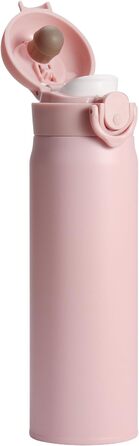 Пляшка для пиття Olerd з нержавіючої сталі 500 мл, колба-термос, ізольована, герметична, з подвійними стінками, для кави, чаю (рожева)