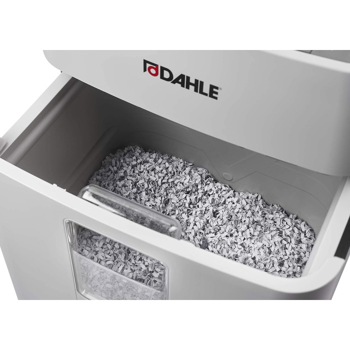 Шредер Dahle ShredMATIC 90 з автоподачею паперу, P-4, 300 аркушів, світло-сірий/сірий, без масла, без обслуговування
